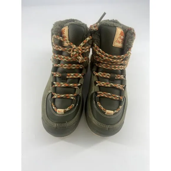 Nike City Classic PRM Boot Womens Size 7.5 Green Tan Cargo Khaki Activewear New