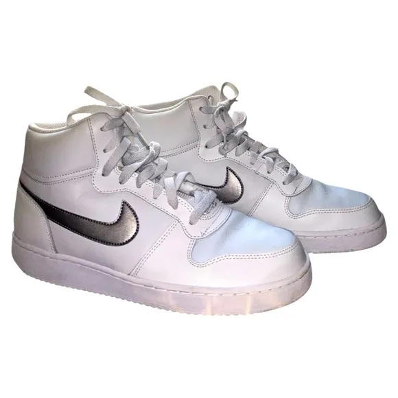 Nike Ebernon Mid Mens Basketball Sneaker PlatinumTint/Metallic Pewter Size 10 US