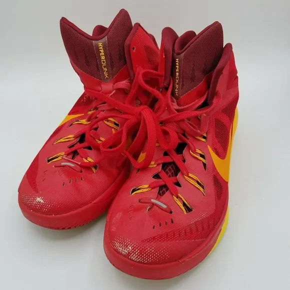 Nike Hyperdunk 2014 Size 8.5 University Red/Gold 653640-676 Basketball Sneakers