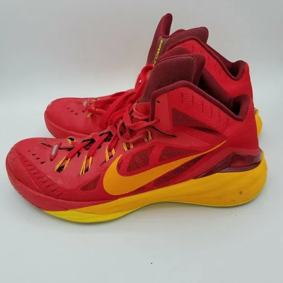 Nike Hyperdunk 2014 Size 8.5 University Red/Gold 653640-676 Basketball Sneakers