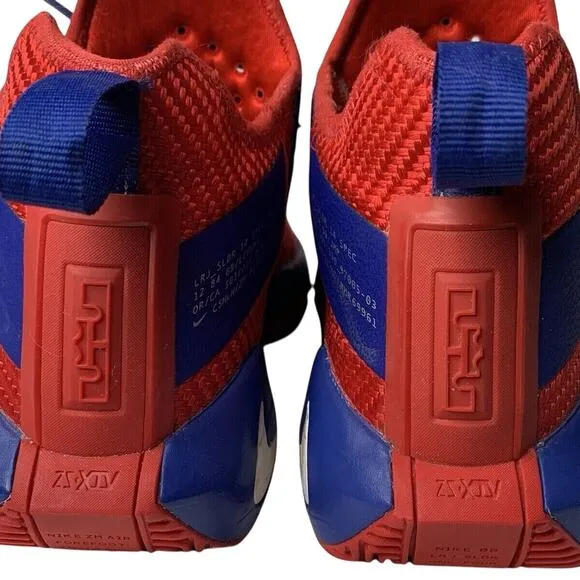 Nike iD By You Men's US 7M LeBron Soldier 14 Sneakers Red Blue CW0539-991