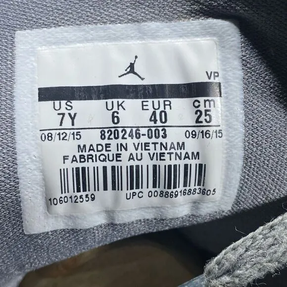 Nike Jordan Flight Origin 3 Boys Youth Basketball Sneakers Size 7Y 820246-003