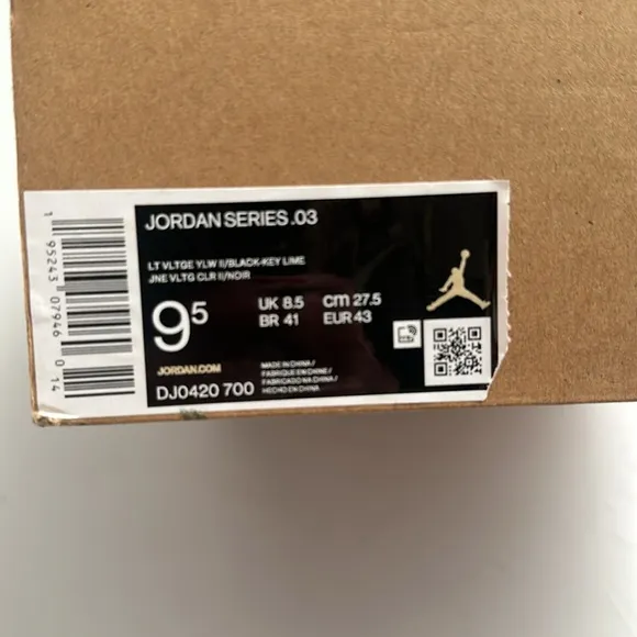 Nike Jordan Series 03 Dear 90s light voltage yellow black key lime low sneakers