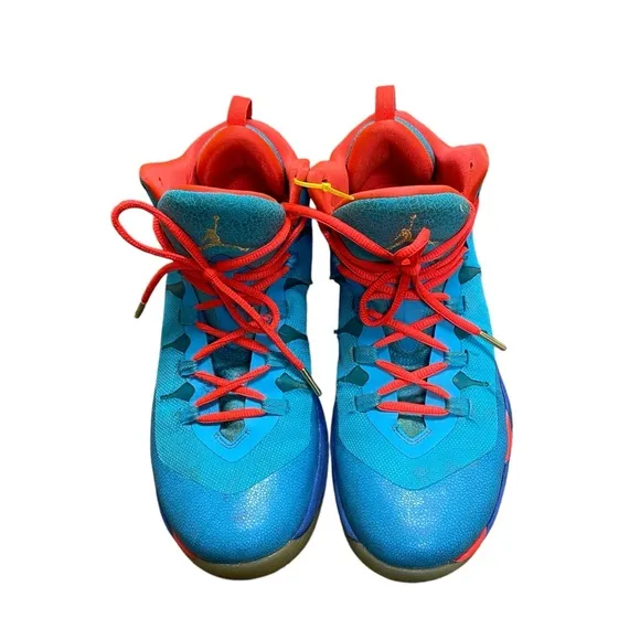 NIKE JORDAN SUPER.FLY 2 ALL STAR DARK POWDER BLUE INFRARED 656326-423 US SIZE 10