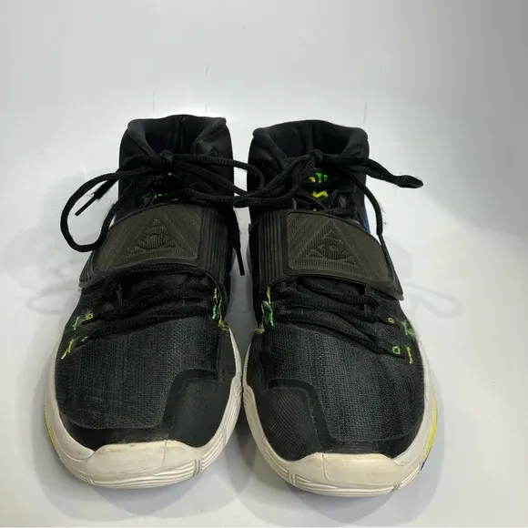 Nike Kyrie 6 sneakers black white iridescent mens size 9.5 athletic activewear