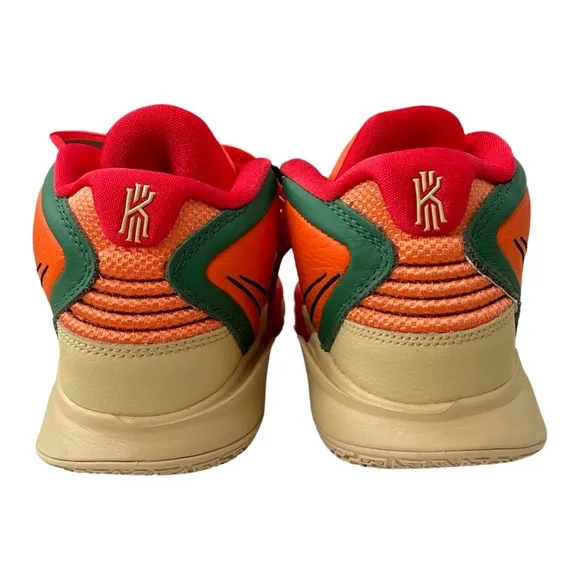 Nike Kyrie Infinity Green Safety Orange Sesame basketball high top sneakers