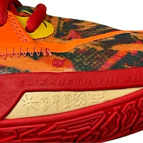 Nike Kyrie Infinity Green Safety Orange Sesame basketball high top sneakers