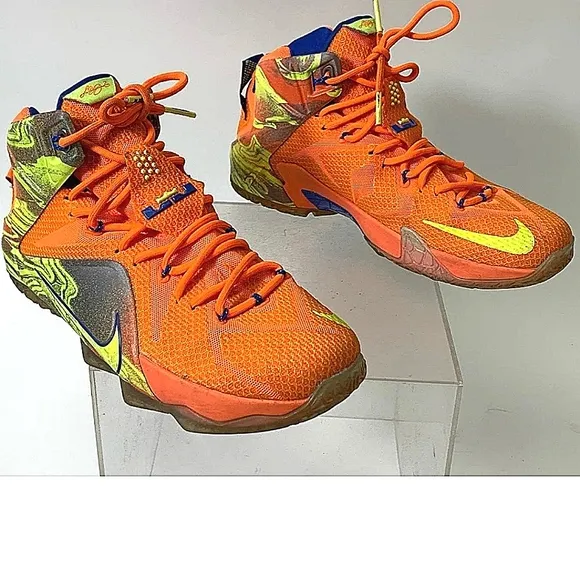 Nike 🔥 Lebron 12 Six Meridians Men's Orange Sneakers - Size 9.5 EXCELLENT COND