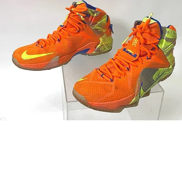 Nike 🔥 Lebron 12 Six Meridians Men's Orange Sneakers - Size 9.5 EXCELLENT COND