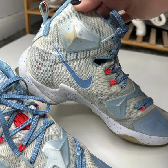 Nike Lebron 13 Christmas White Blue Tint Lagoon Basketball Shoes