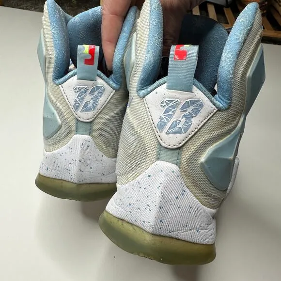 Nike Lebron 13 Christmas White Blue Tint Lagoon Basketball Shoes