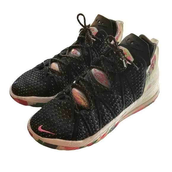 Nike Lebron 18 James Gang Multicolor Basketball Sneakers CQ9283-002 Size 12