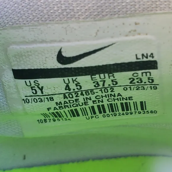 Nike LeBron James 16 Buzz Lightyear White Purple Youth 5 AQ2465-102 King