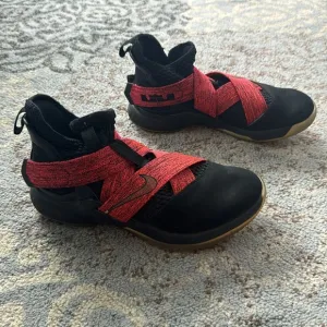 Nike LeBron Soldier XII Basketball Sneakers Black Red 9