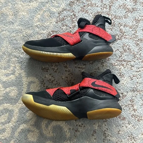 Nike LeBron Soldier XII Basketball Sneakers Black Red 9
