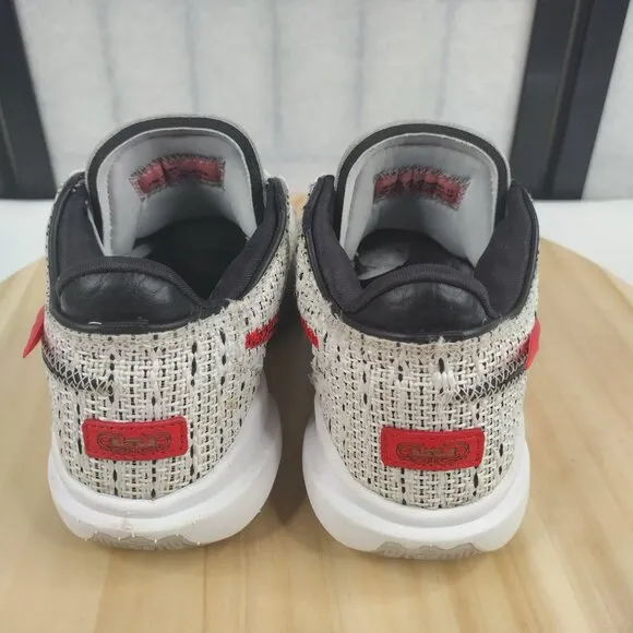 Nike Lebron White Red Black Gold DJ5423-100 Basketball Sneakers Youth/Kids US 4