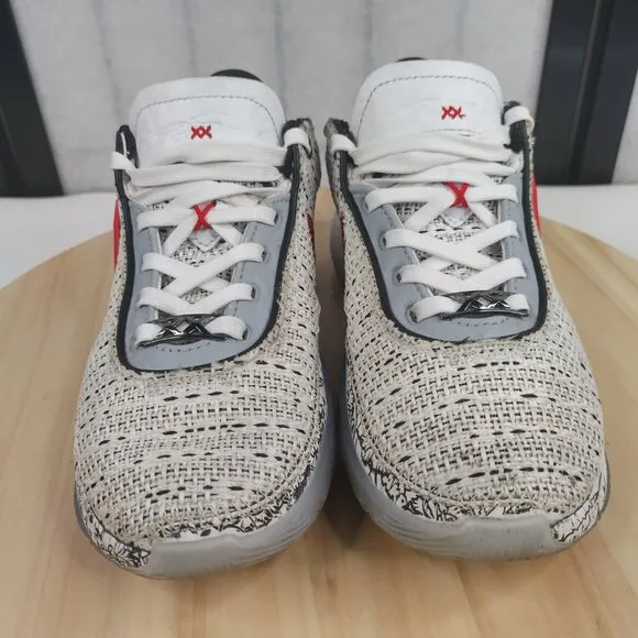 Nike Lebron White Red Black Gold DJ5423-100 Basketball Sneakers Youth/Kids US 4