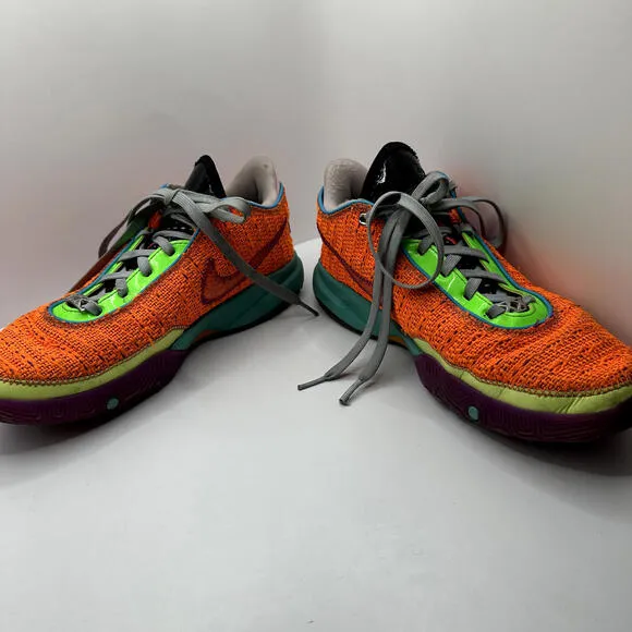 Nike Lebron XX‎ 20 Orange Sneakers GS Chosen One Basketball 7Y / 8.5W DQ8651-800