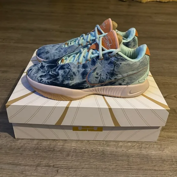 Nike Lebron XXI Basketball Sneakers “Aragonite”, Men’s Size 12, Denim Colorway
