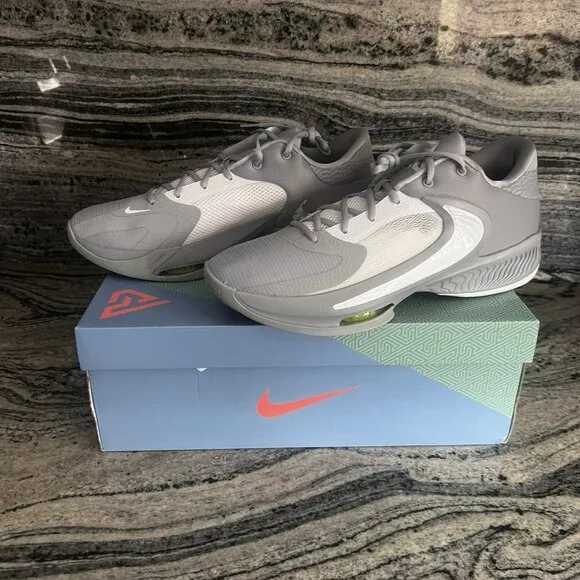 Nike Mens Zoom Freak 4 TB 'Wolf Grey' Basketball Shoes/Sneakers SZ 14