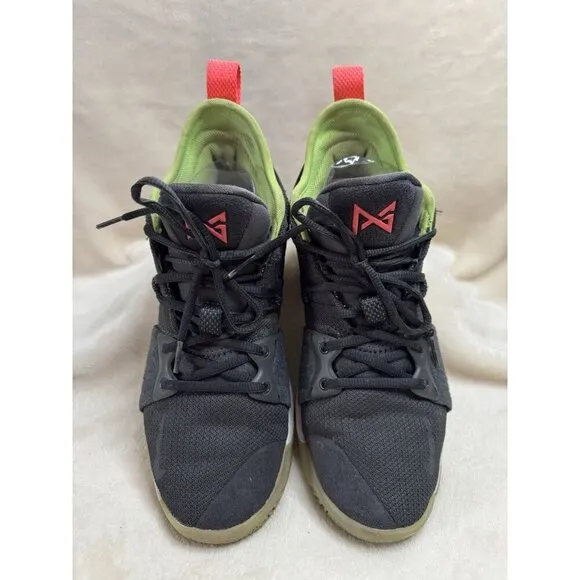 NIKE Paul George PG 2 Mens Black Athletic Basketball Shoes Sneakers Sz 8.5