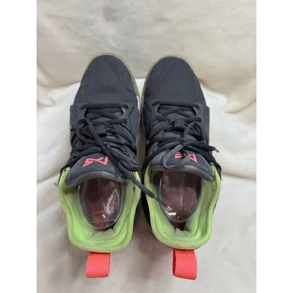 NIKE Paul George PG 2 Mens Black Athletic Basketball Shoes Sneakers Sz 8.5