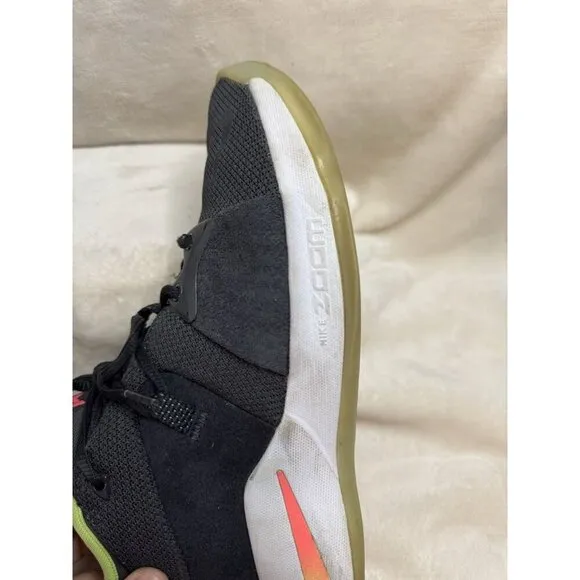 NIKE Paul George PG 2 Mens Black Athletic Basketball Shoes Sneakers Sz 8.5