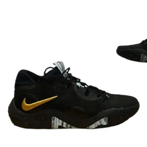 Nike PG 6 Black Metallic Gold Basketball Sneakers Men's See Measurements