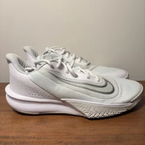 Nike Precision 7 VII Men's 9 Triple White Basketball Shoes FN4322 100 Sneakers
