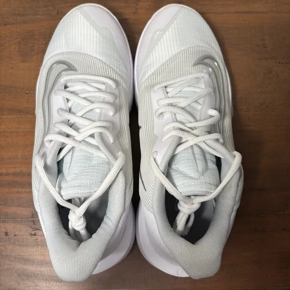 Nike Precision 7 VII Men's 9 Triple White Basketball Shoes FN4322 100 Sneakers