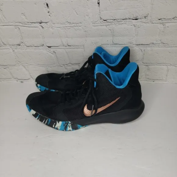 Nike Precision‎ III AQ7495-005 Black Basketball Shoes Sneakers Size 7