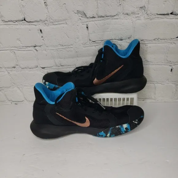 Nike Precision‎ III AQ7495-005 Black Basketball Shoes Sneakers Size 7