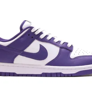 Nike Purple and White Dunk Low Sneakers