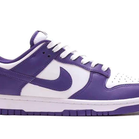 Nike Purple and White Dunk Low Sneakers