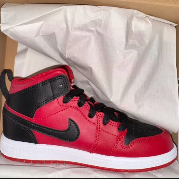 Nike Red and Black Basketball Sneakers