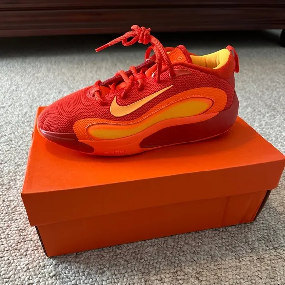 Nike Red and Yellow Sneakers Dynamic Design