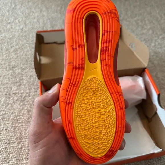 Nike Red and Yellow Sneakers Dynamic Design