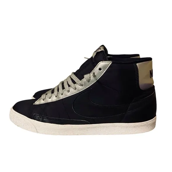 Nike SB Blazer High Black Metallic Silver Size 10 Men’s Shoe 315877-008