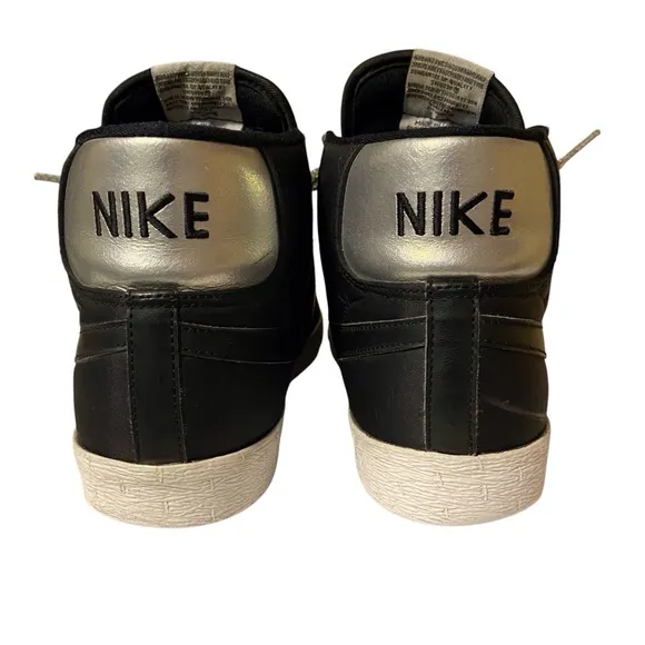 Nike SB Blazer High Black Metallic Silver Size 10 Men’s Shoe 315877-008