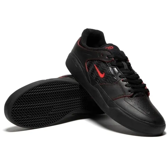 NIKE SB ISHOD Premium Skate Sneakers Black/Red University Men’s Size 12 ECU