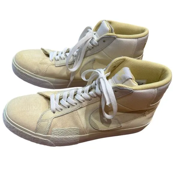 Nike SB Zoom Blazer Mid Prm Sneakers Yellow Lemon Wash Premium Skater Men Size 9