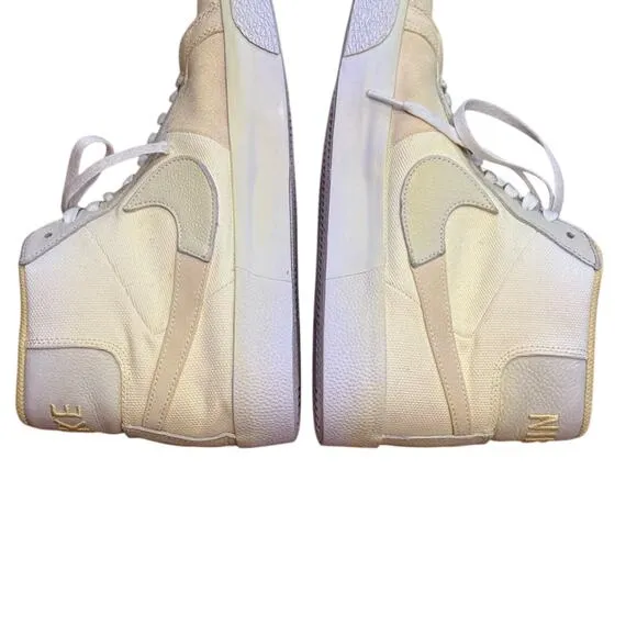 Nike SB Zoom Blazer Mid Prm Sneakers Yellow Lemon Wash Premium Skater Men Size 9