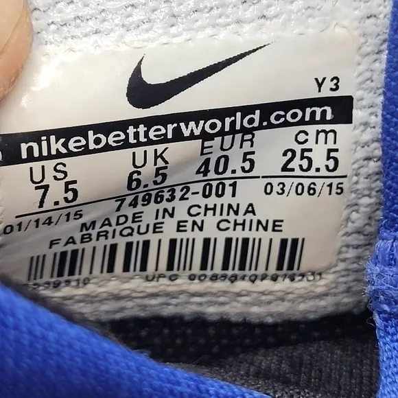 Nike Shoes Men 7.5 Penny 6 Sharpie Black Blue Basketball Sneakers  749632-001