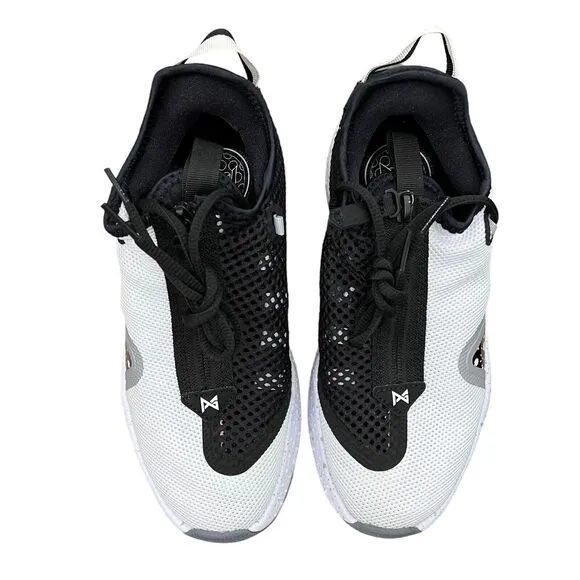 Nike Sneakers Mens 6 Black White PG 4 PAUL GEORGE BASKETBALL RARE NEW CD5079 100