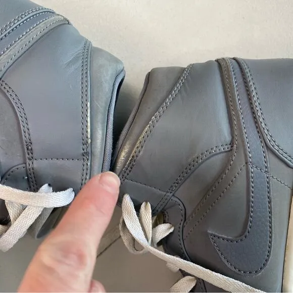 Nike Sneakers Men’s Size 8 Air Jordan 1 Mid Cool “Grey/White” Hightop Basketball
