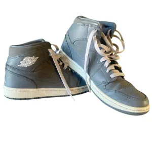 Nike Sneakers Men’s Size 8 Air Jordan 1 Mid Cool “Grey/White” Hightop Basketball