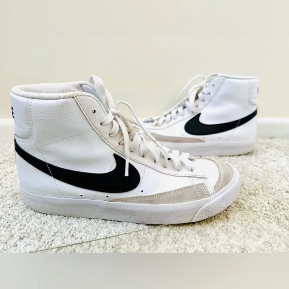 Nike White Black Blazer Mid '77 Kids Shoes Sneakers Size 7Y