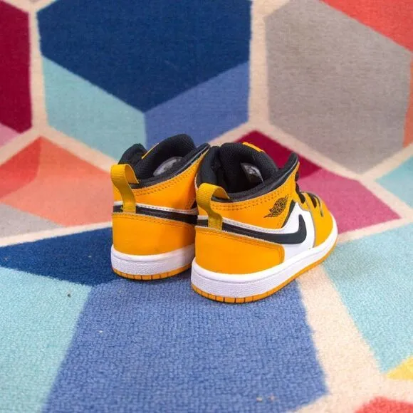 Nike Air Jordan 1 Mid Toddler 'Reverse Yellow Toe' -  Toddler US 8