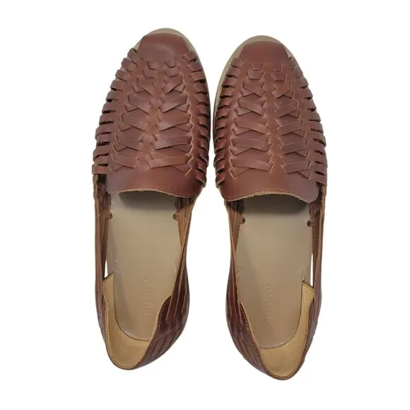 Nisolo Men’s Huarache Leather Sandals Brandy Brown Size 10.5 NEW in Box