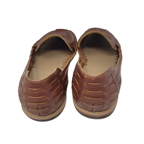 Nisolo Men’s Huarache Leather Sandals Brandy Brown Size 10.5 NEW in Box